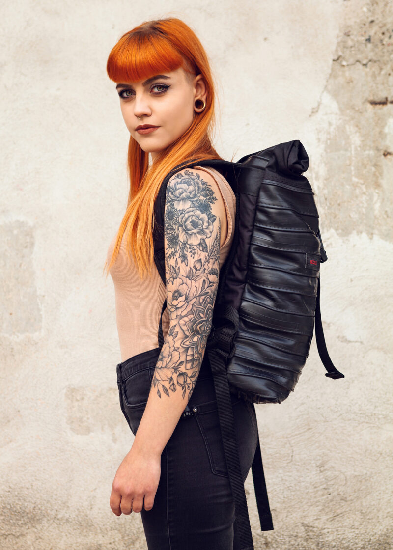 Rucksack Rolltop "Orugoa" aus Fahrradschlauch