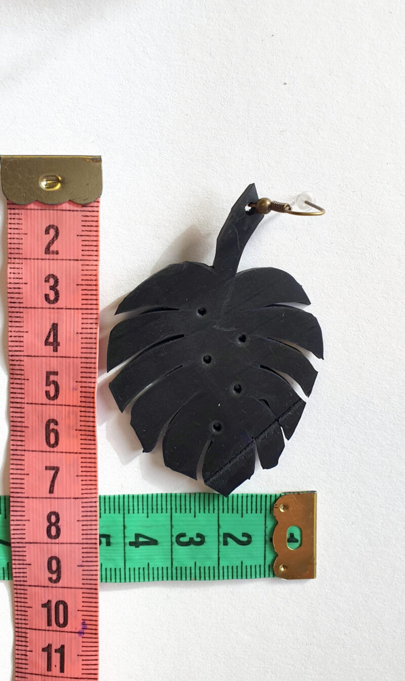 blattförmige Ohrringe - Monstera